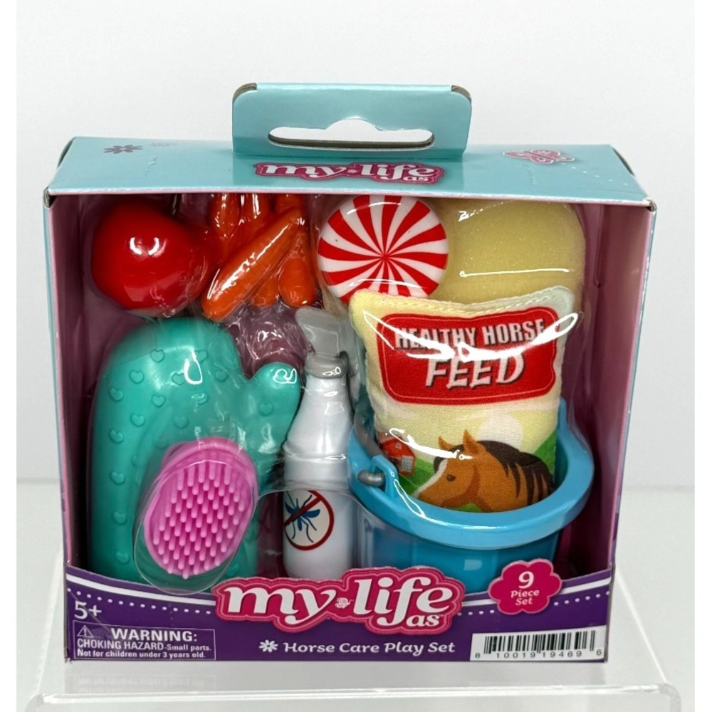 New MY LIFE As 9 pc Horse Care Set for 18" Dolls incl Ameri Girl NIB